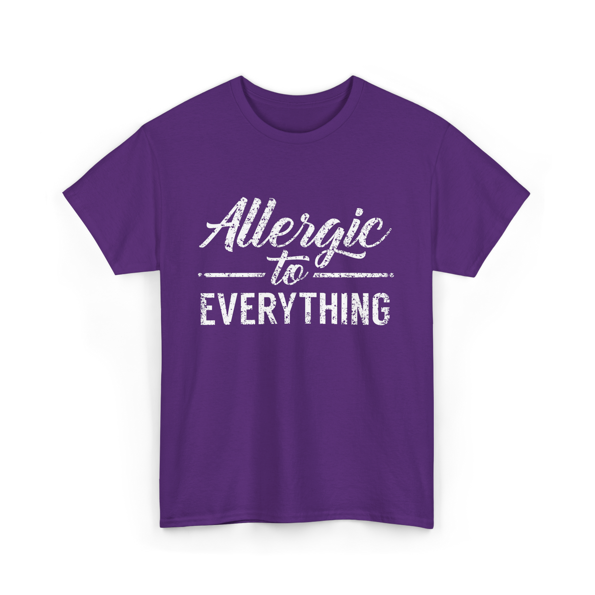 Allergic to Everything Allergy T-Shirt - Purple