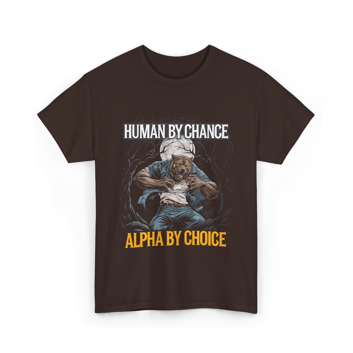 Alpha Wolf Pack T-Shirt - Dark Chocolate
