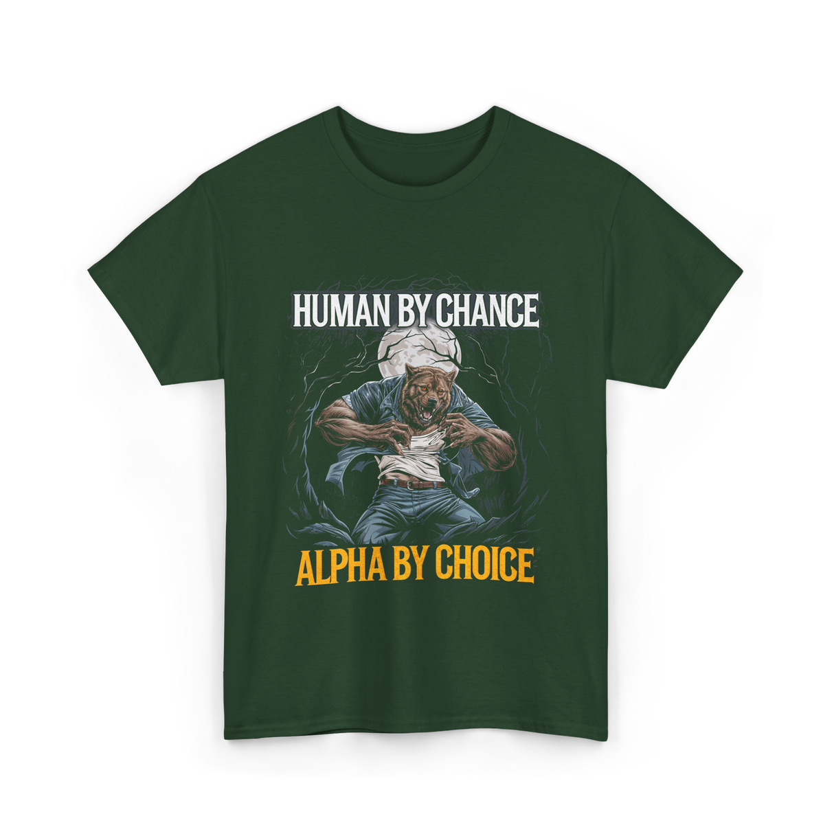Alpha Wolf Pack T-Shirt - Forest Green