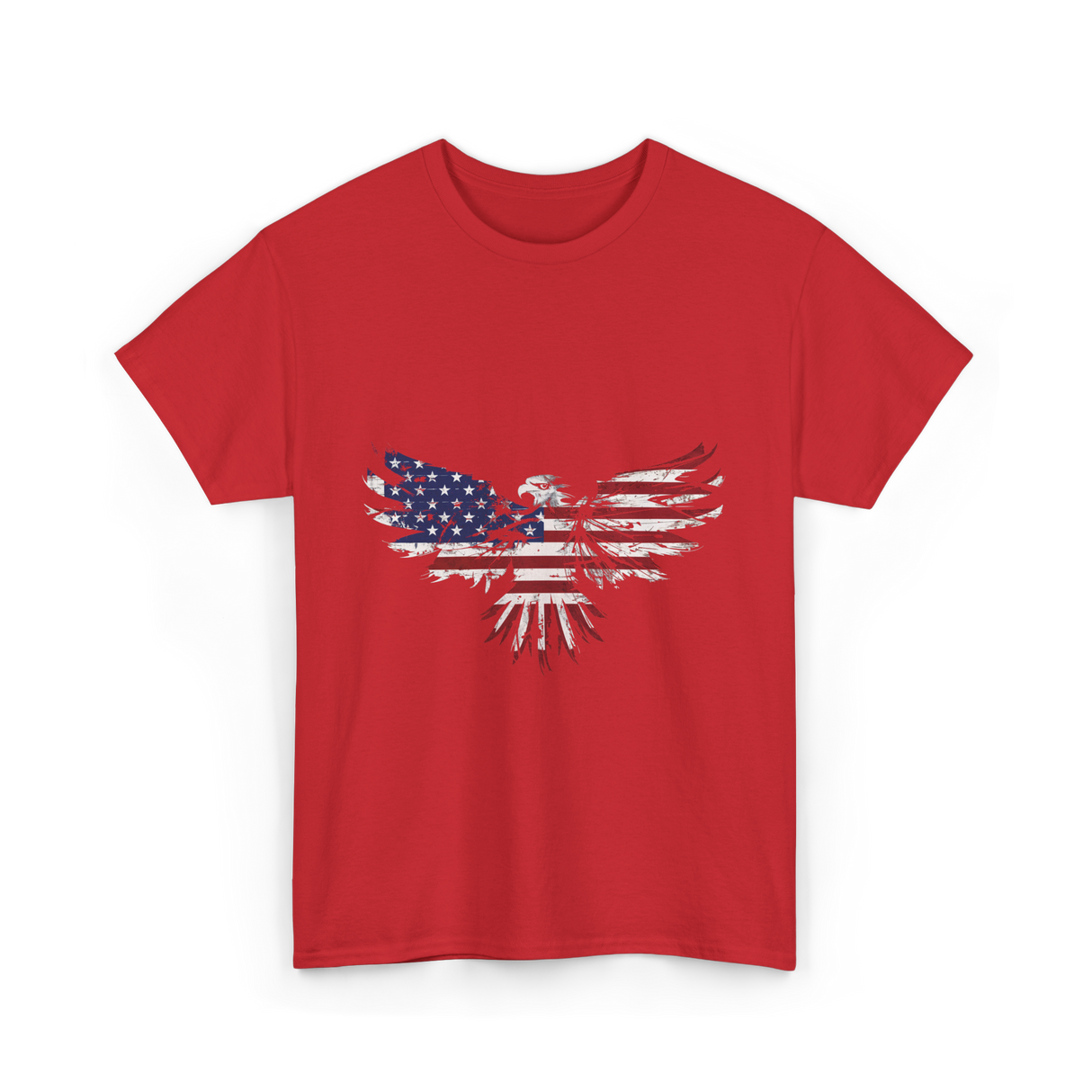 American Flag Eagle American Eagle T-Shirt - Red