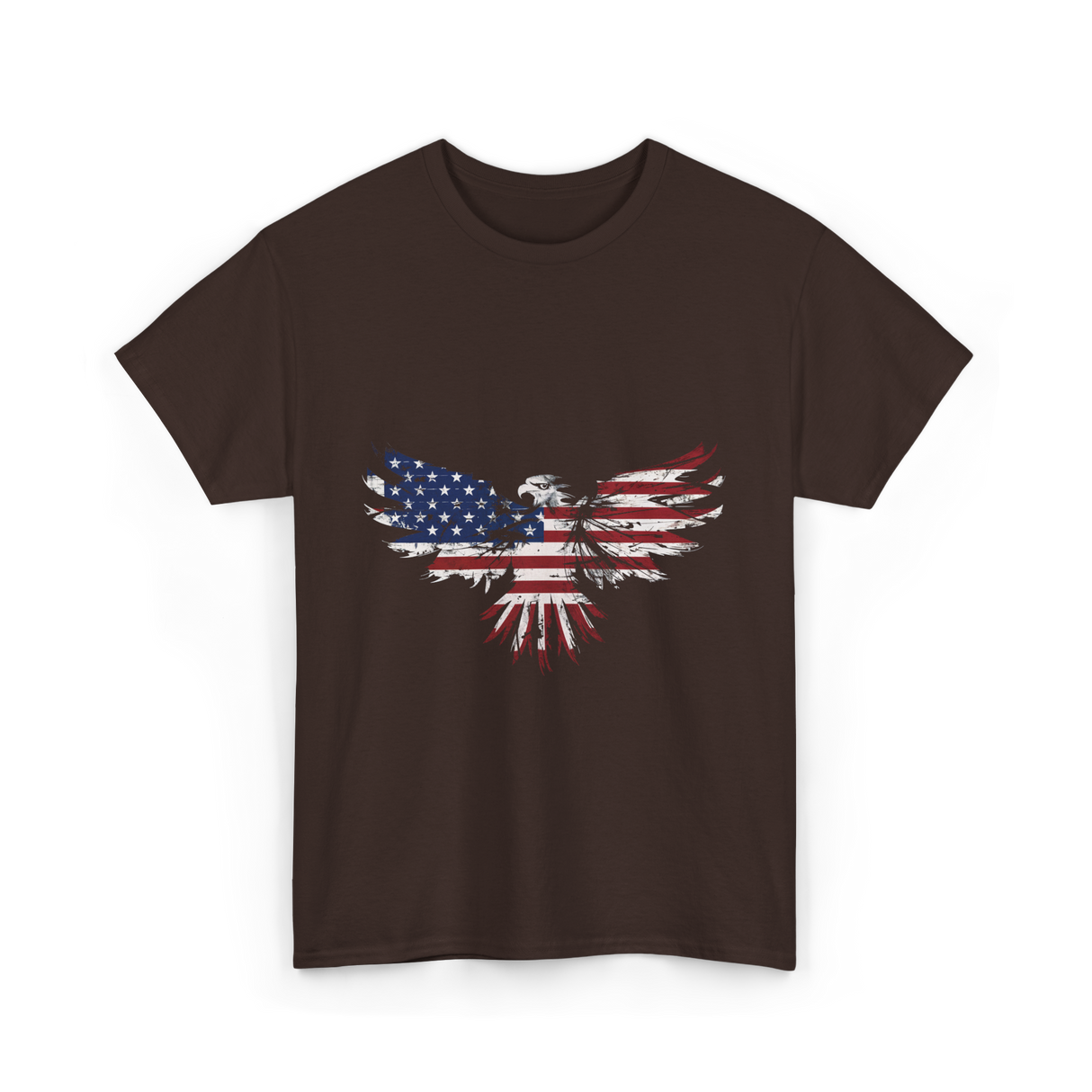 American Flag Eagle American Eagle T-Shirt - Dark Chocolate
