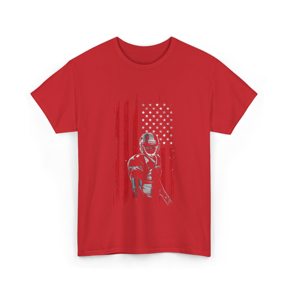 American Football Player Football T-Shirt - Red