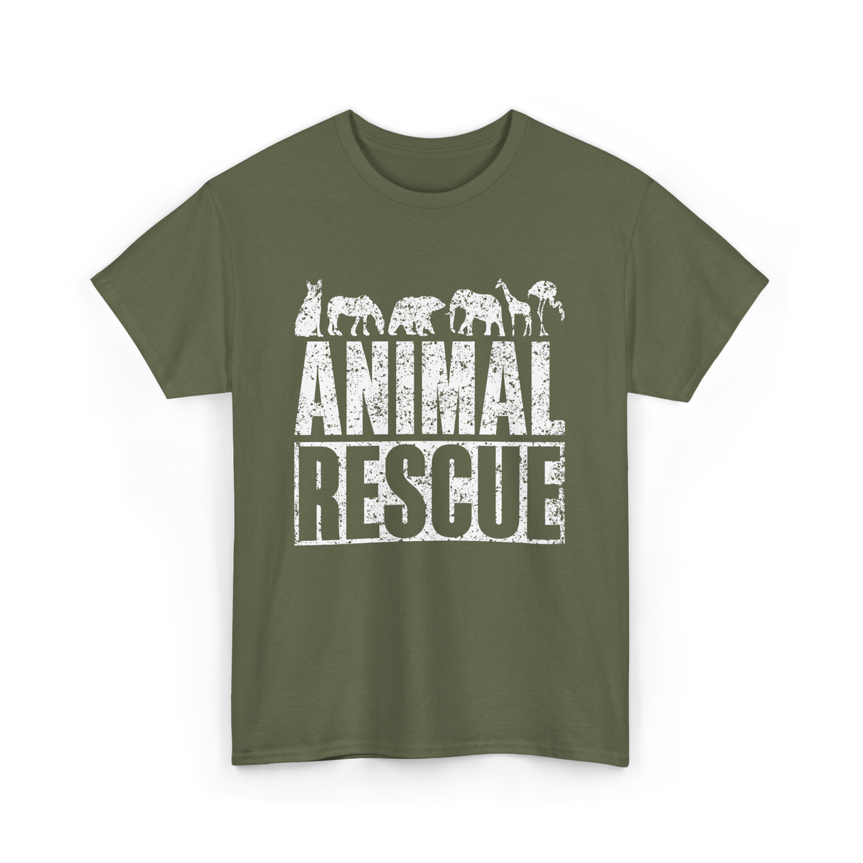 Animal Rescue Animal Welfare T-Shirt - Military Green