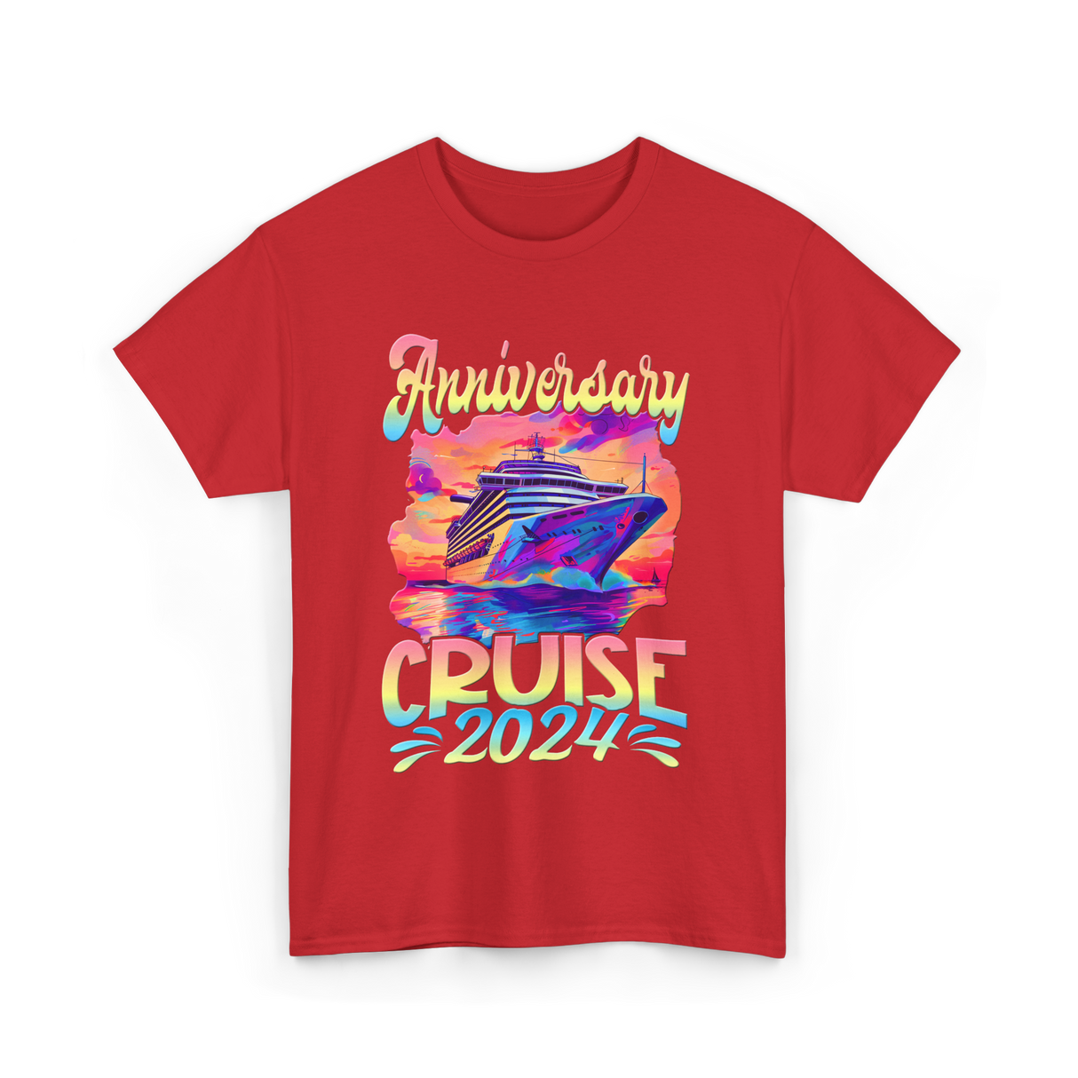 Anniversary Cruise 2024 Cruise T-Shirt - Red