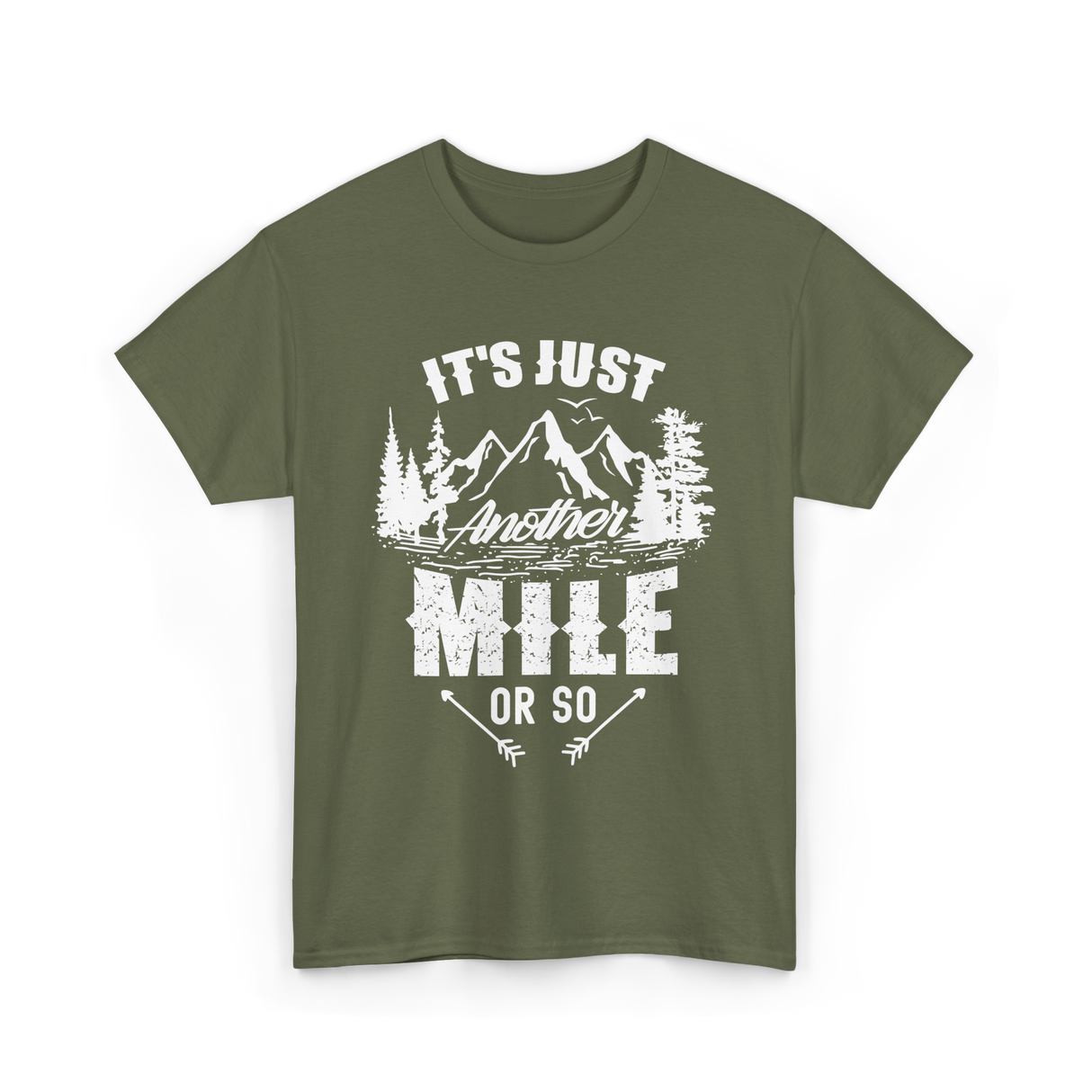 Another Mile Hiking Adventure T-Shirt - Military Green