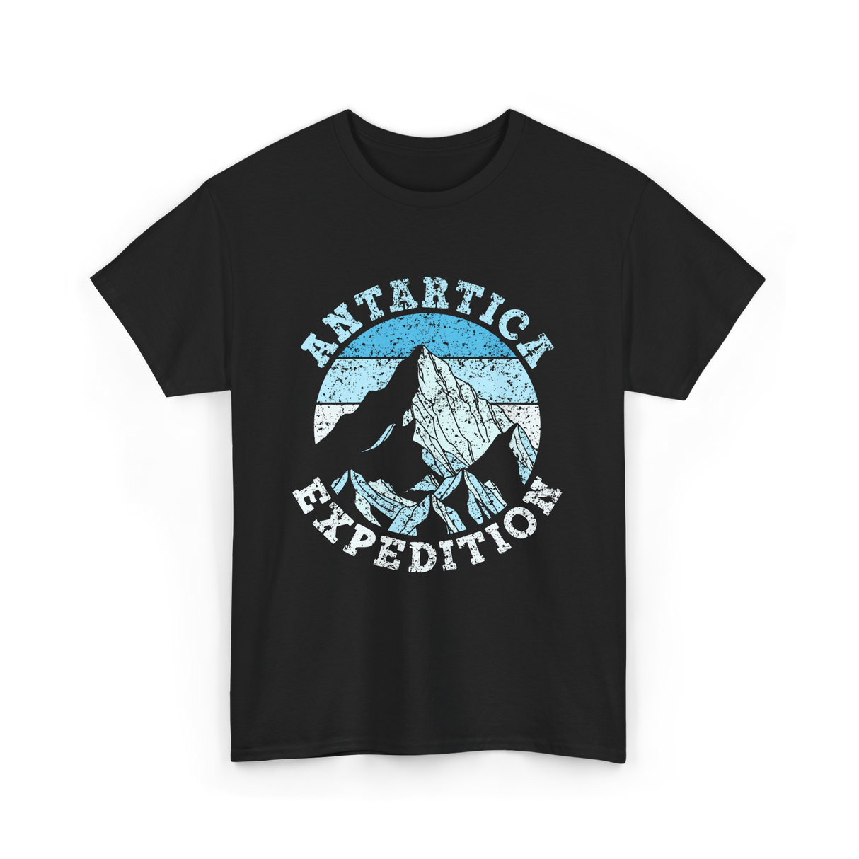 Antarctica Expedition Mountains Adventure T-Shirt - Black