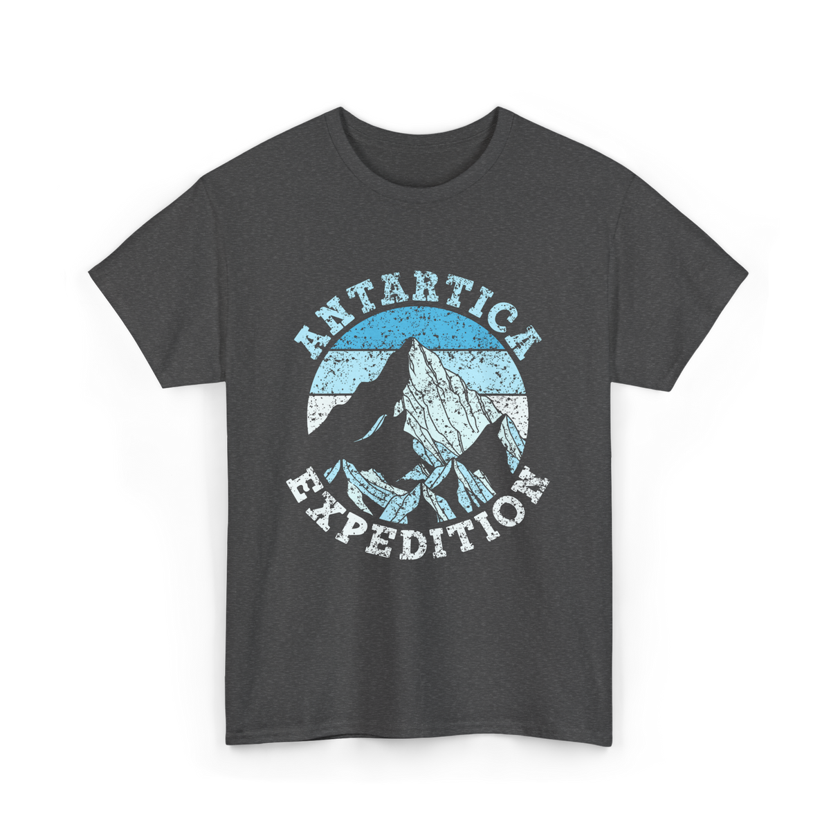 Antarctica Expedition Mountains Adventure T-Shirt - Dark Heather