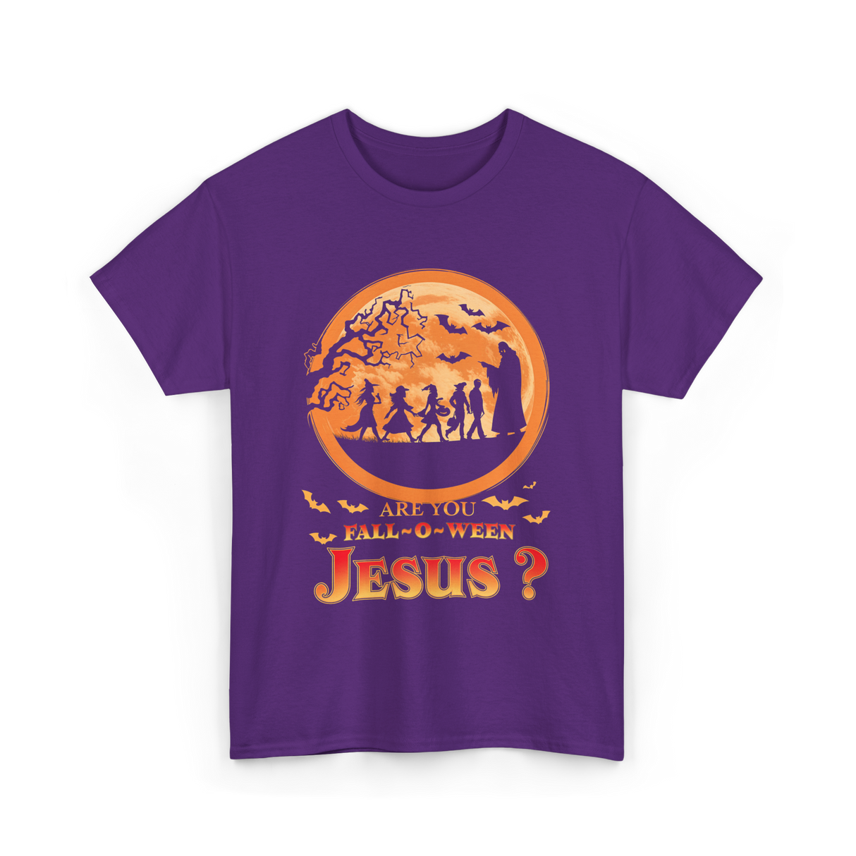 Are You Fall O Ween Jesus Faith T-Shirt - Purple