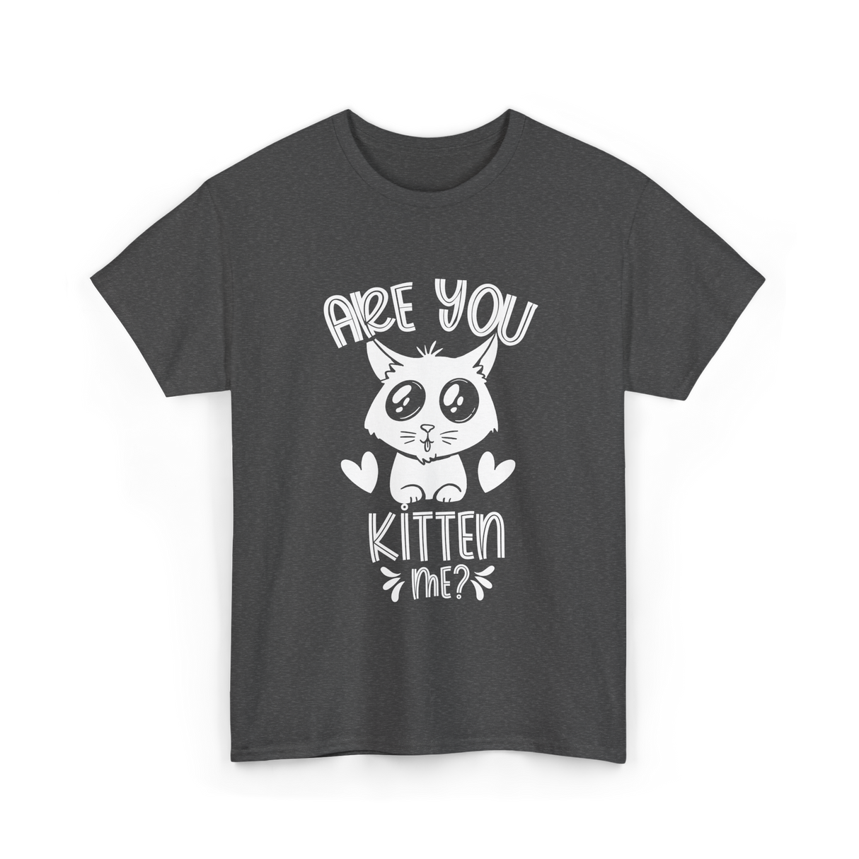 Are You Kitten Me Cats Kitties T-Shirt - Dark Heather