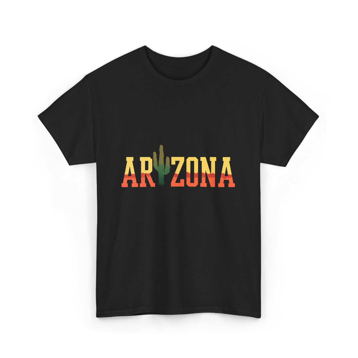 Arizona Cactus Arizona Landscape T-Shirt - Black