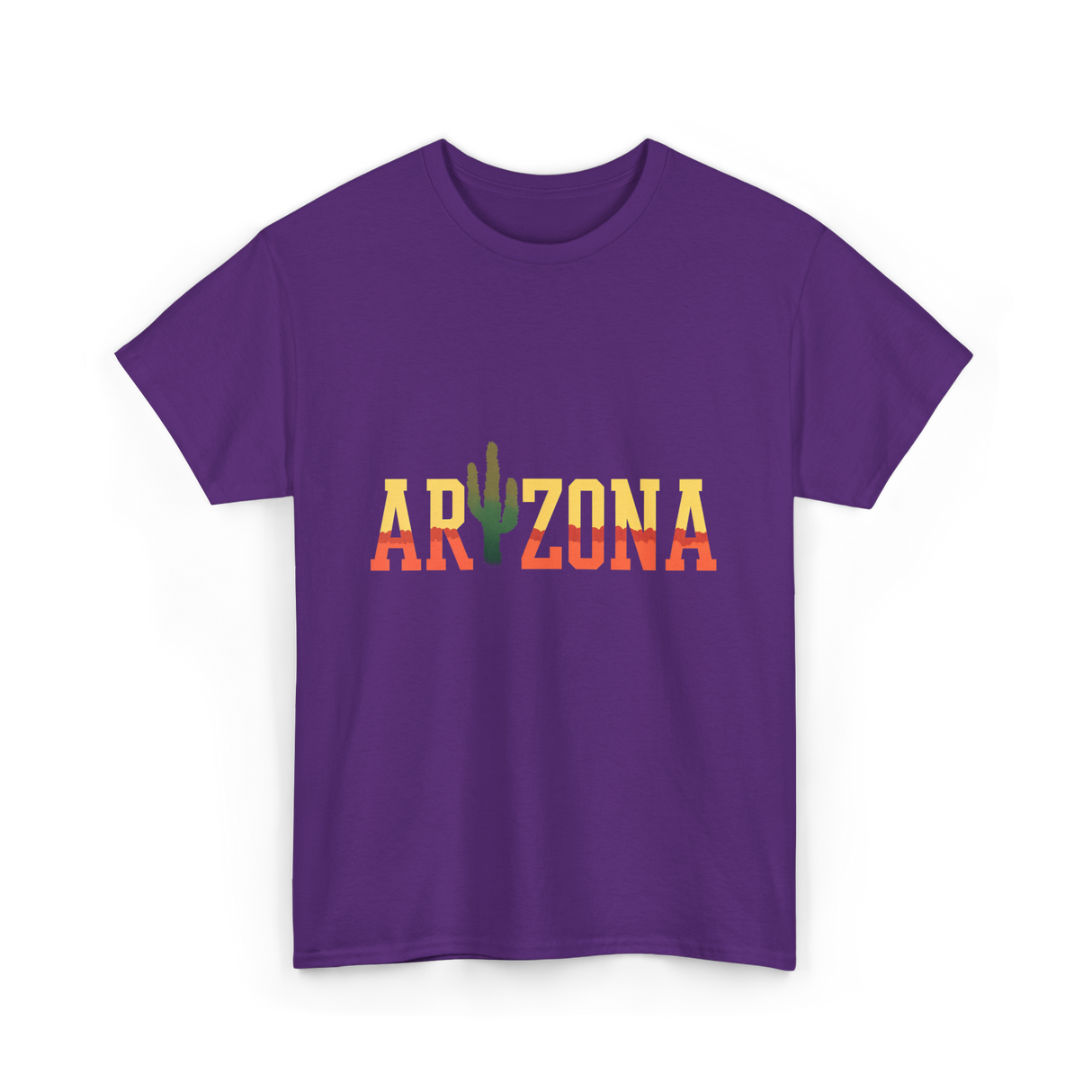 Arizona Cactus Arizona Landscape T-Shirt - Purple