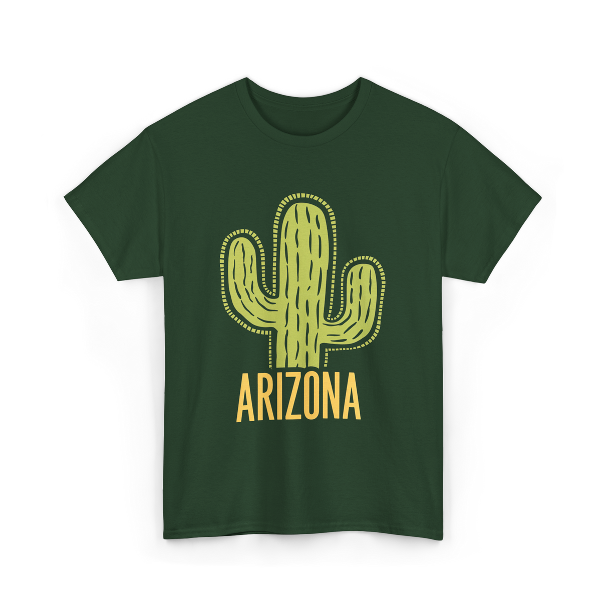 Arizona Cactus Arizona Souvenir T-Shirt - Forest Green