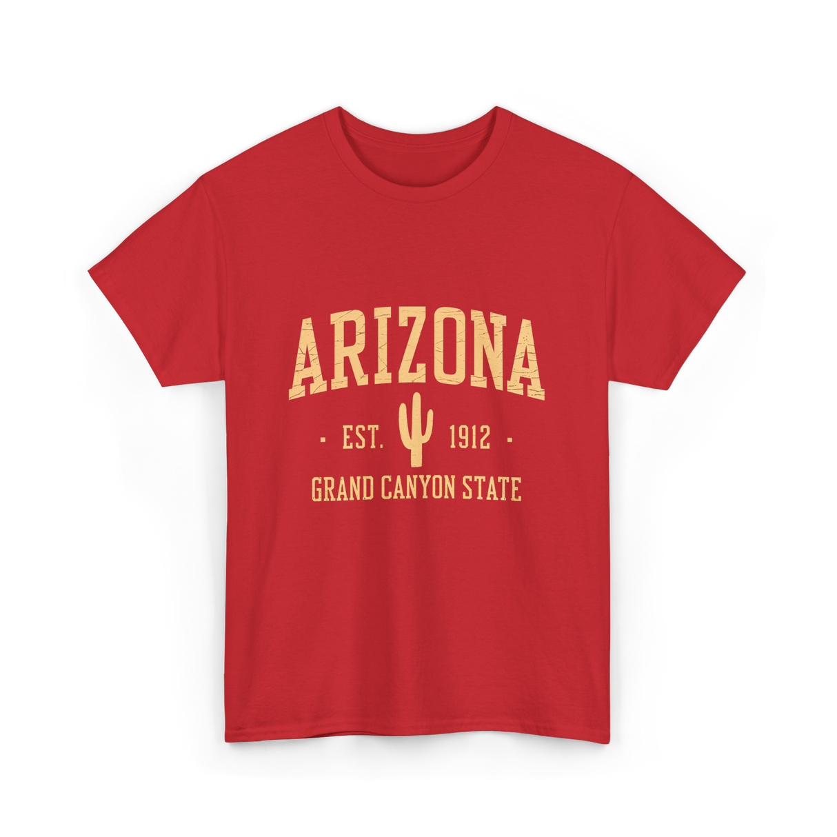 Arizona Grand Canyon State Cactus T-Shirt - Red