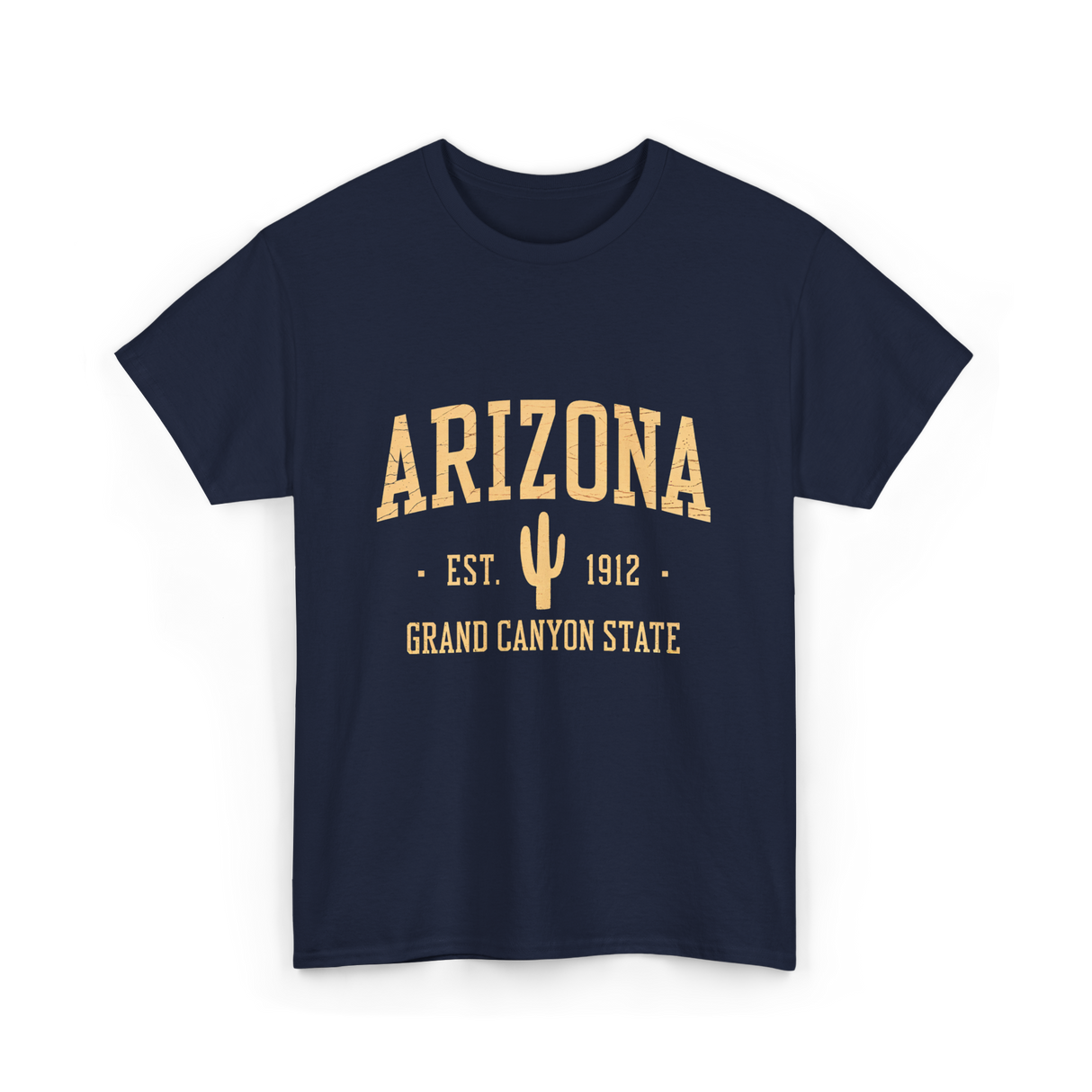 Arizona Grand Canyon State Cactus T-Shirt - Navy
