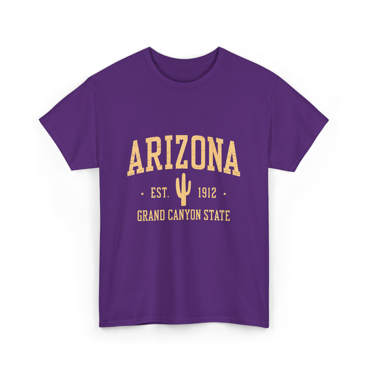 Arizona Grand Canyon State Cactus T-Shirt - Purple