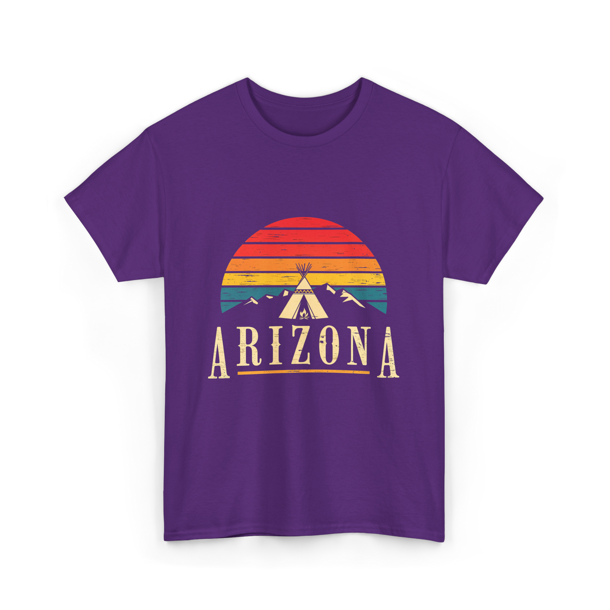 Arizona Mountains Camping Outdoors T-Shirt - Purple