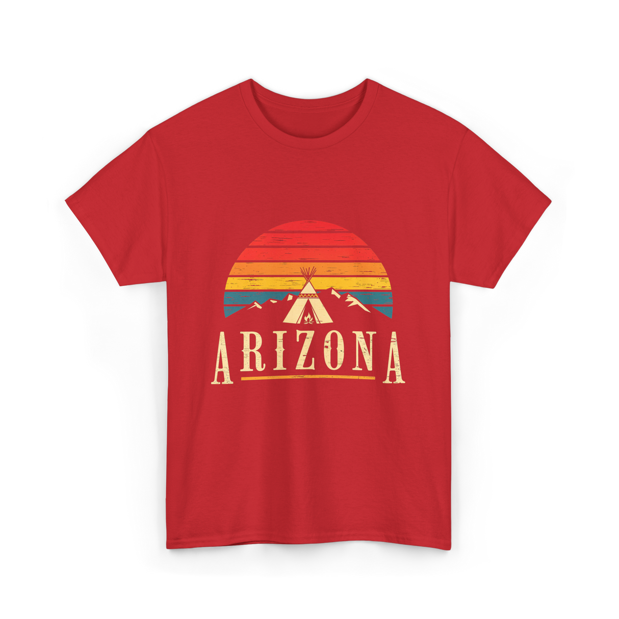 Arizona Mountains Camping Outdoors T-Shirt - Red