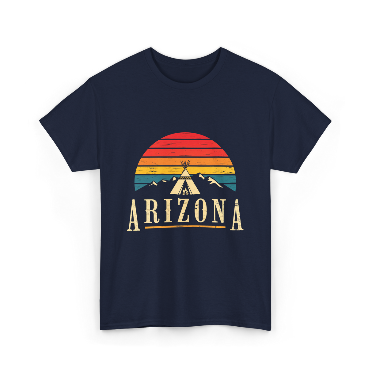 Arizona Mountains Camping Outdoors T-Shirt - Navy