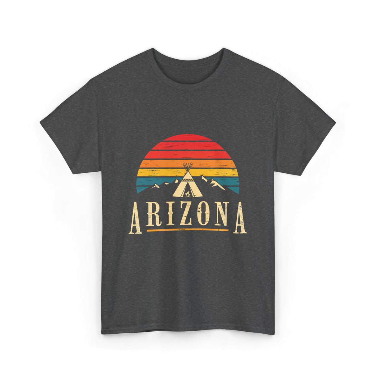 Arizona Mountains Camping Outdoors T-Shirt - Dark Heather