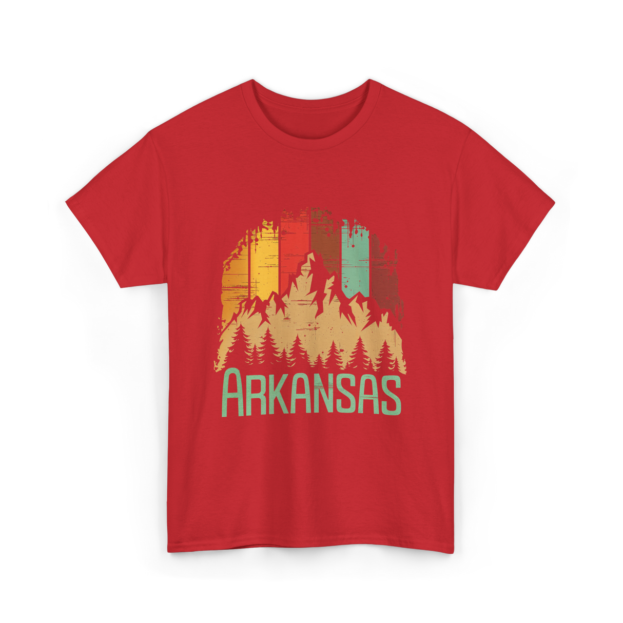 Arkansas Mountains Arkansas T-Shirt - Red