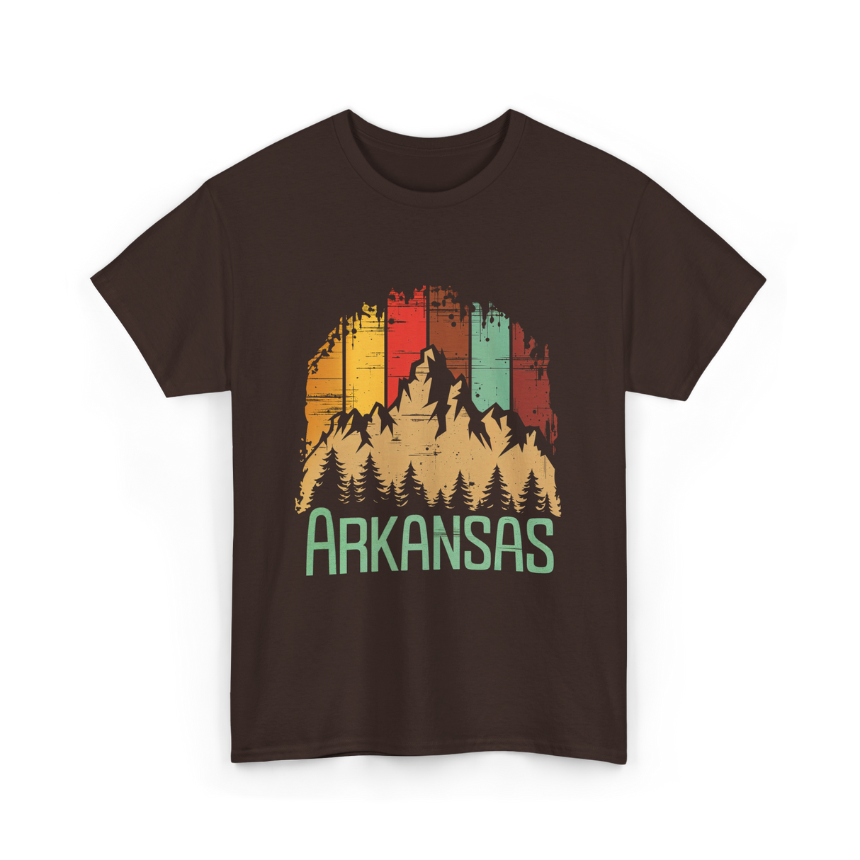 Arkansas Mountains Arkansas T-Shirt - Dark Chocolate