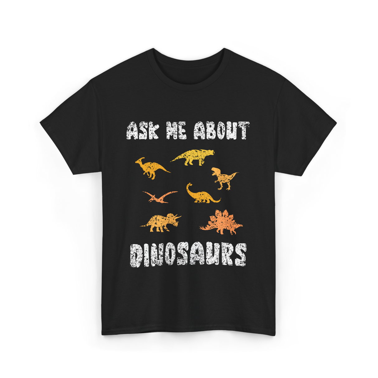 Ask Me About Dinosaurs Dinosaur T-Shirt - Black