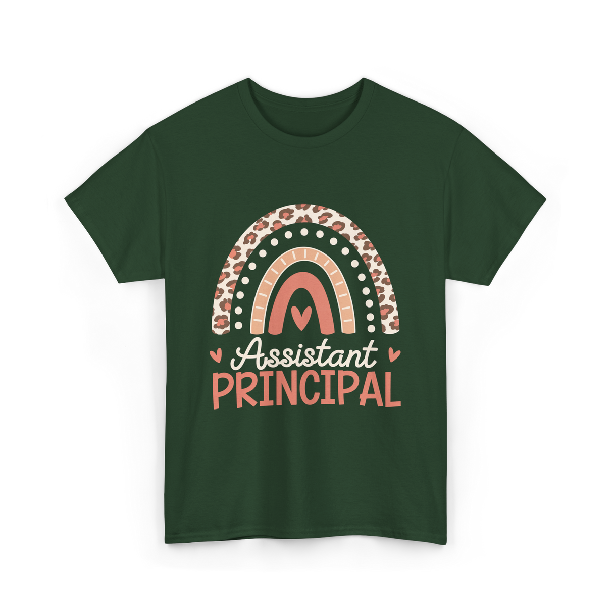 Assistant Principal Rainbow Appreciation T-Shirt - Forest Green