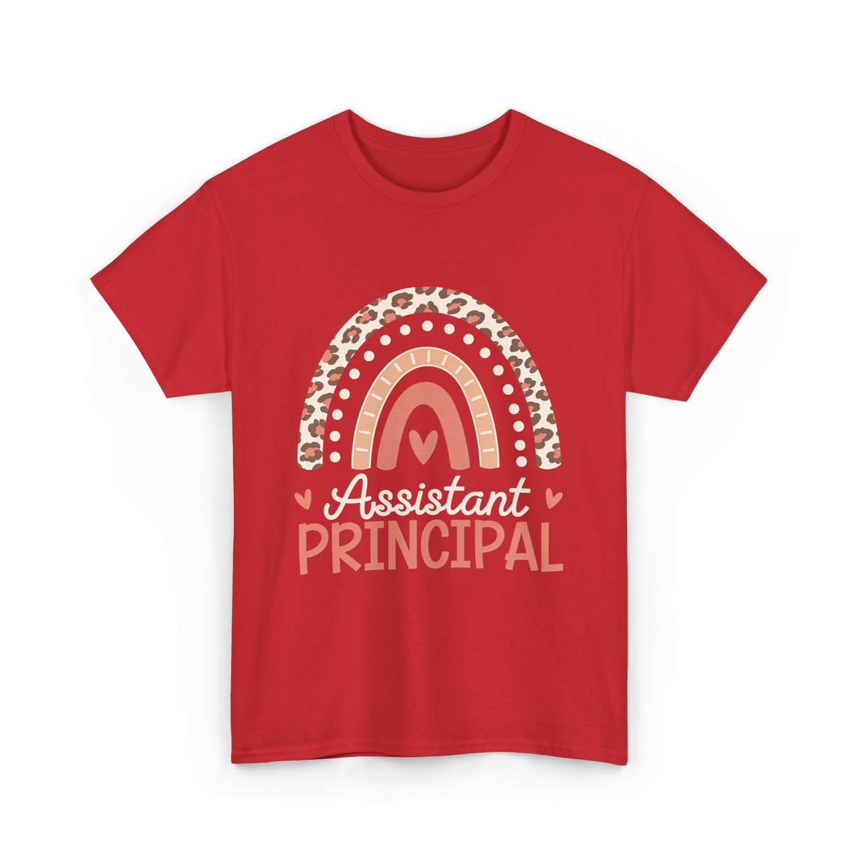 Assistant Principal Rainbow Appreciation T-Shirt - Red
