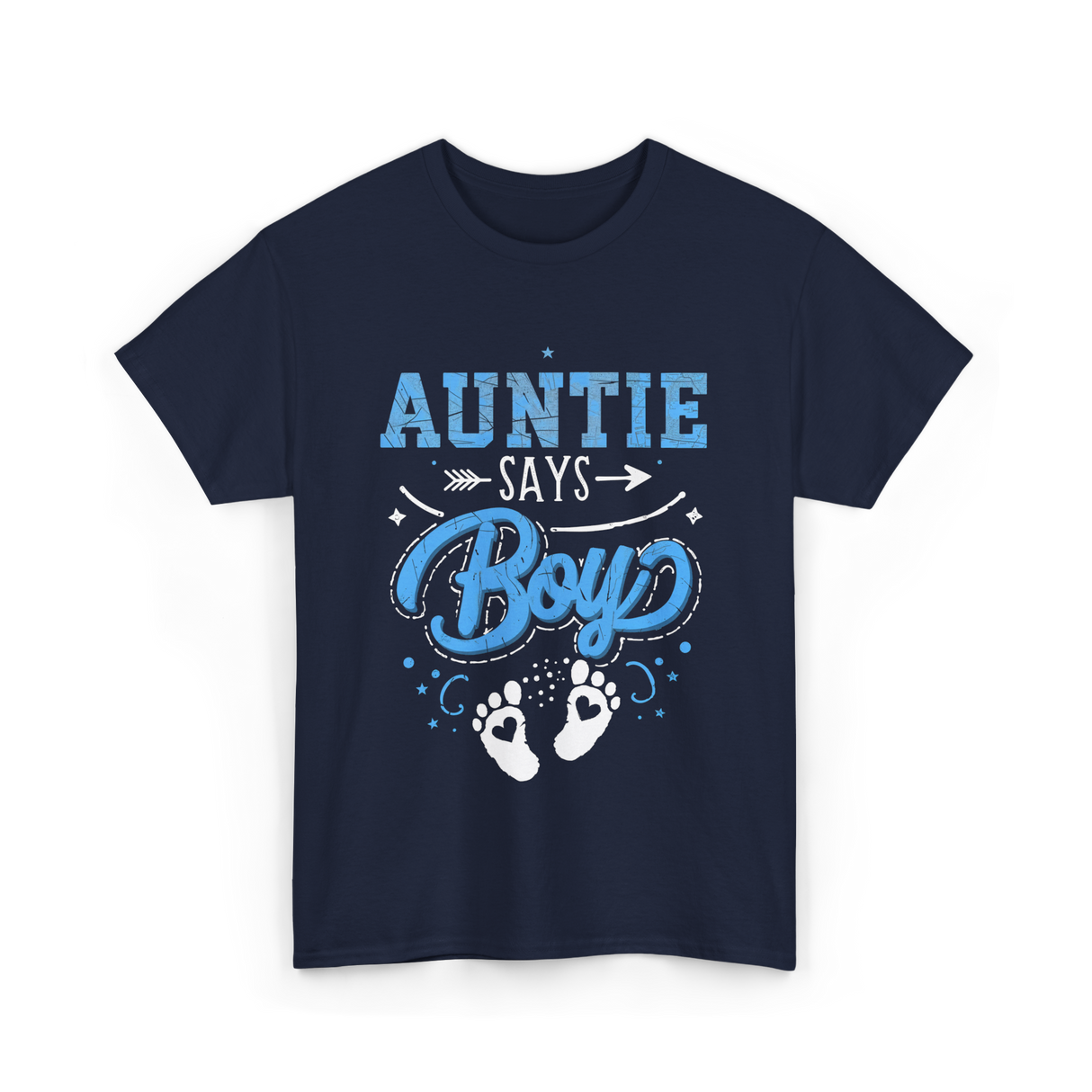 Auntie Says Boy Baby T-Shirt - Navy