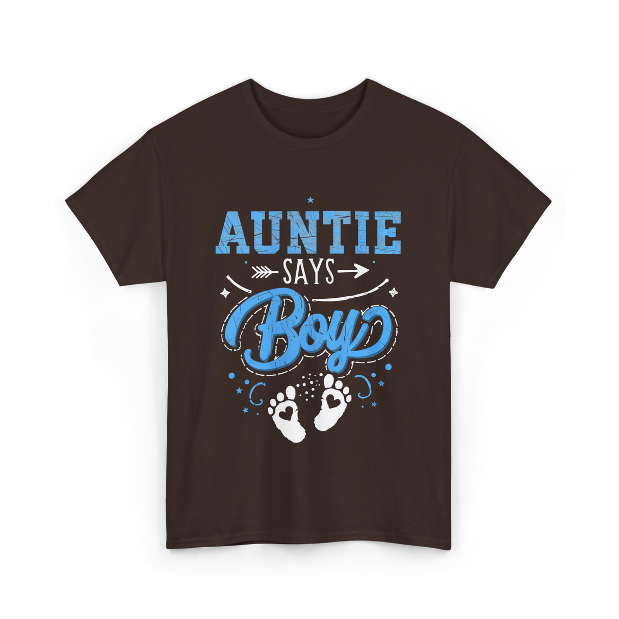 Auntie Says Boy Baby T-Shirt - Dark Chocolate