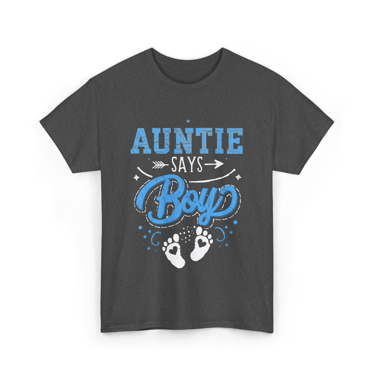 Auntie Says Boy Baby T-Shirt - Dark Heather