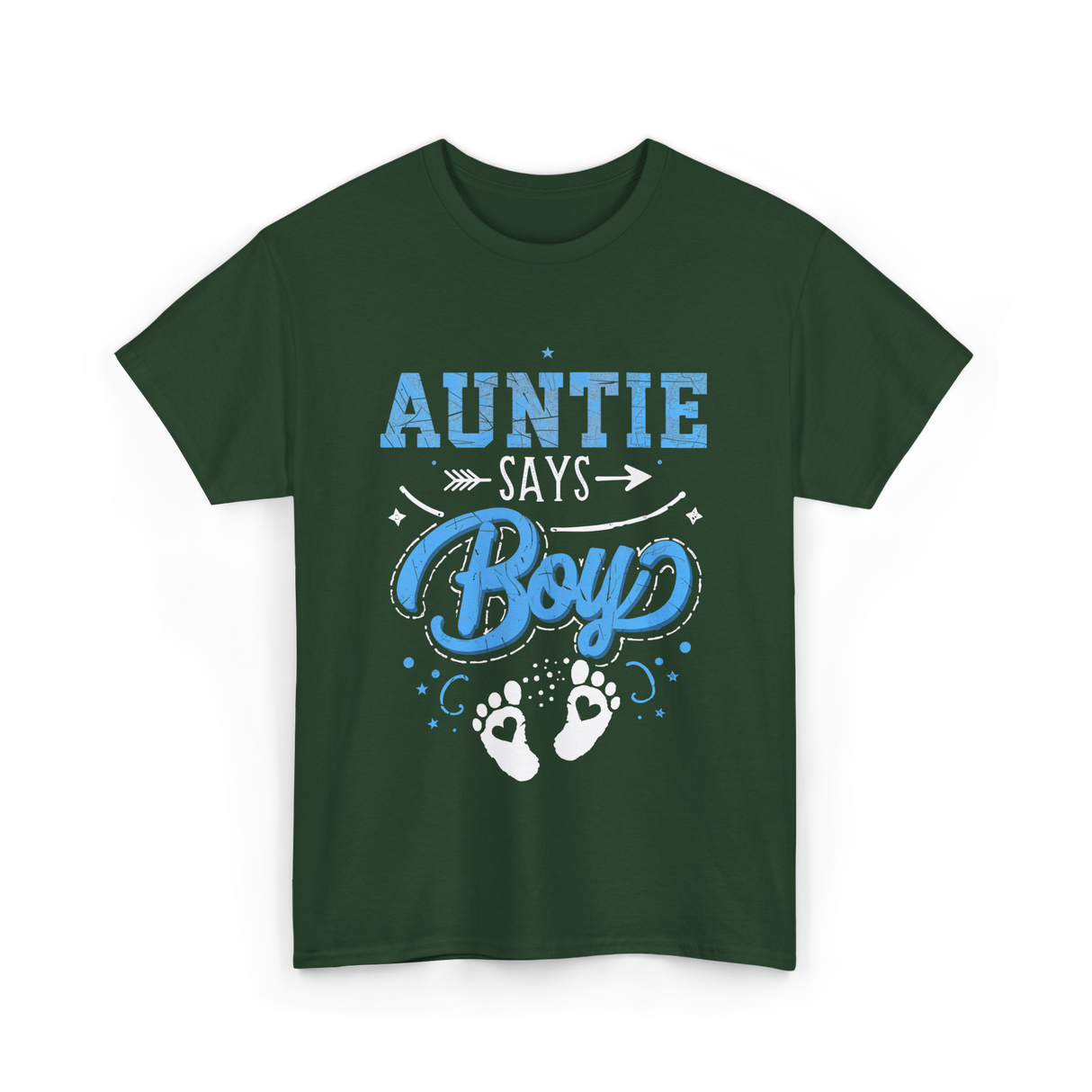 Auntie Says Boy Baby T-Shirt - Forest Green