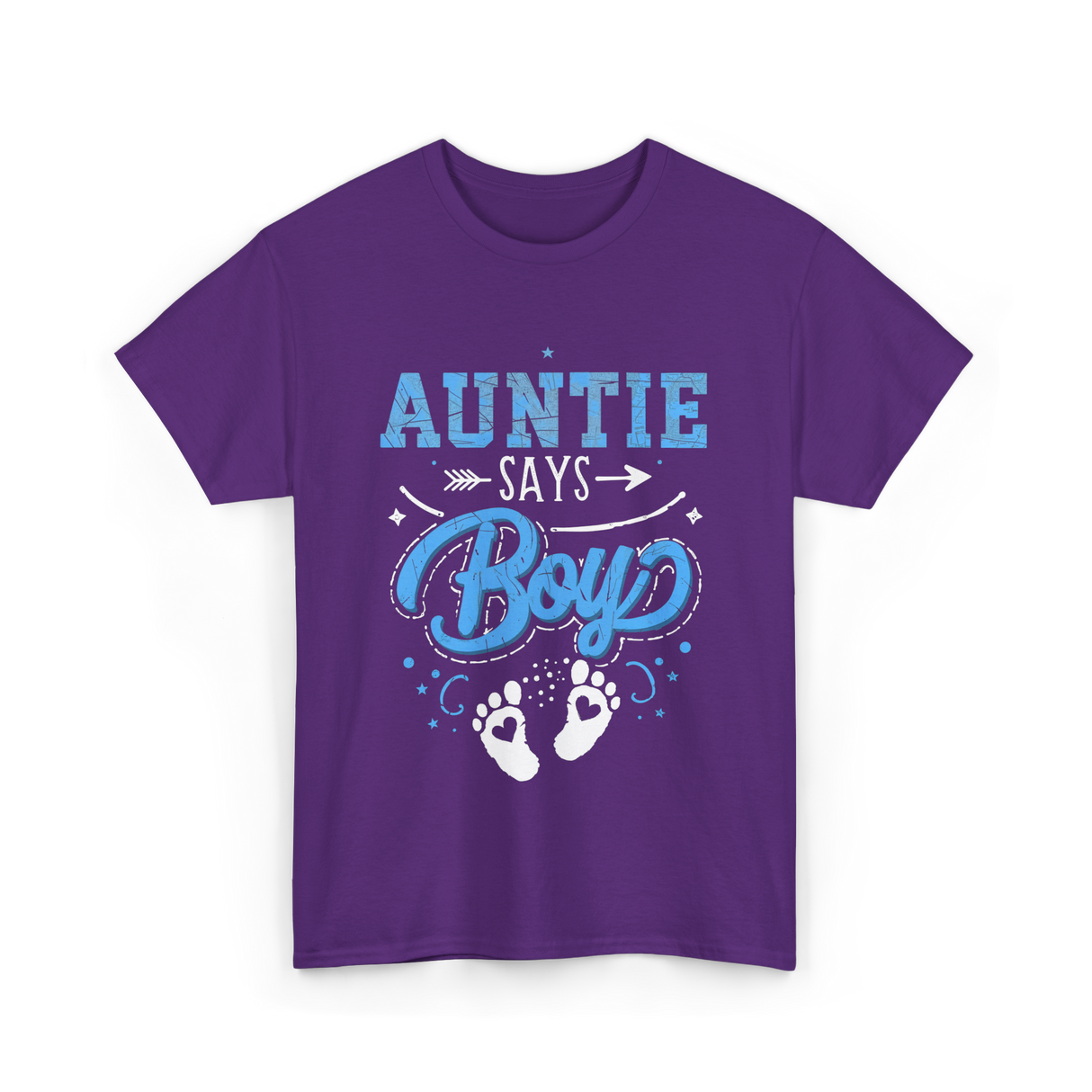 Auntie Says Boy Baby T-Shirt - Purple