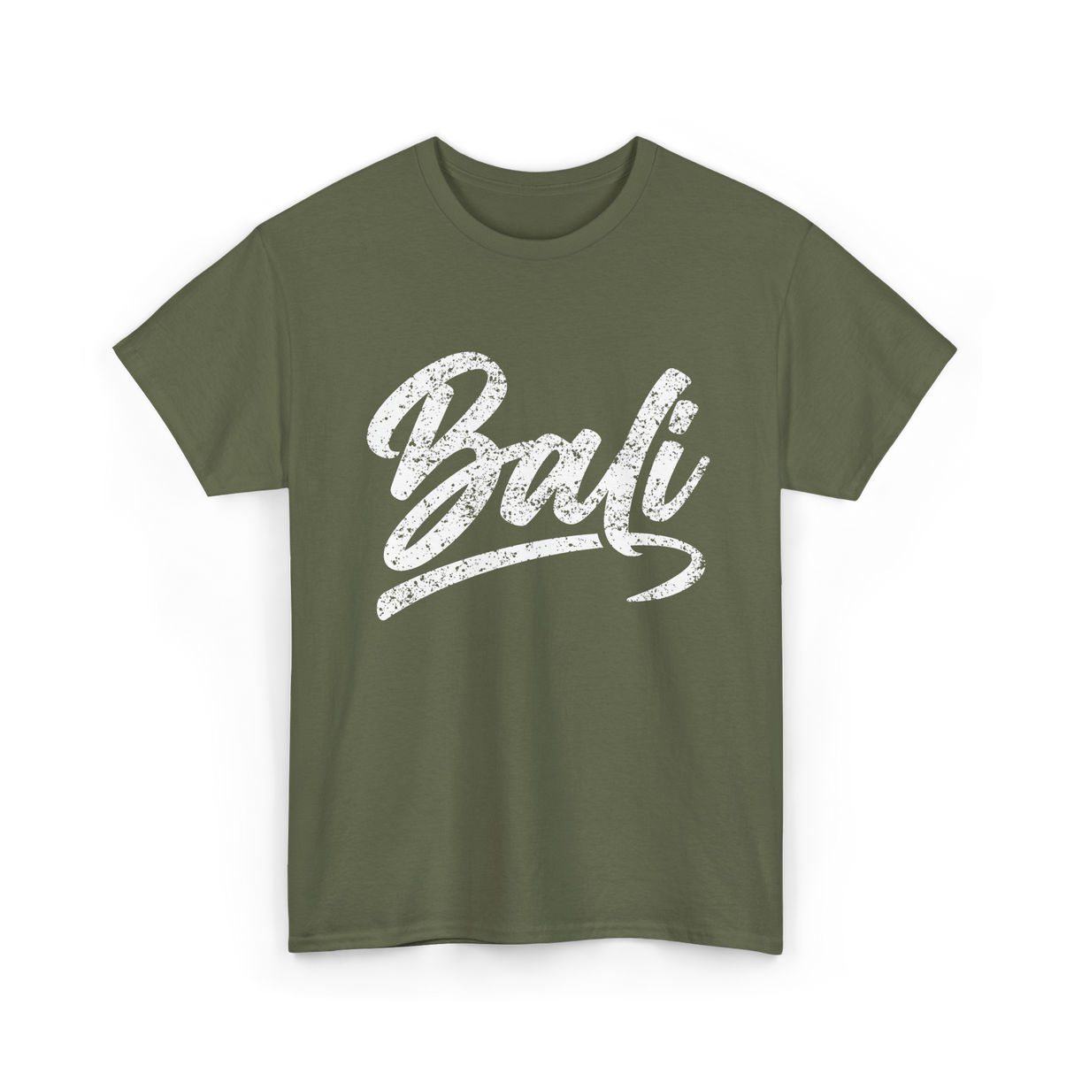 Bali Tropical Travel T-Shirt - Military Green