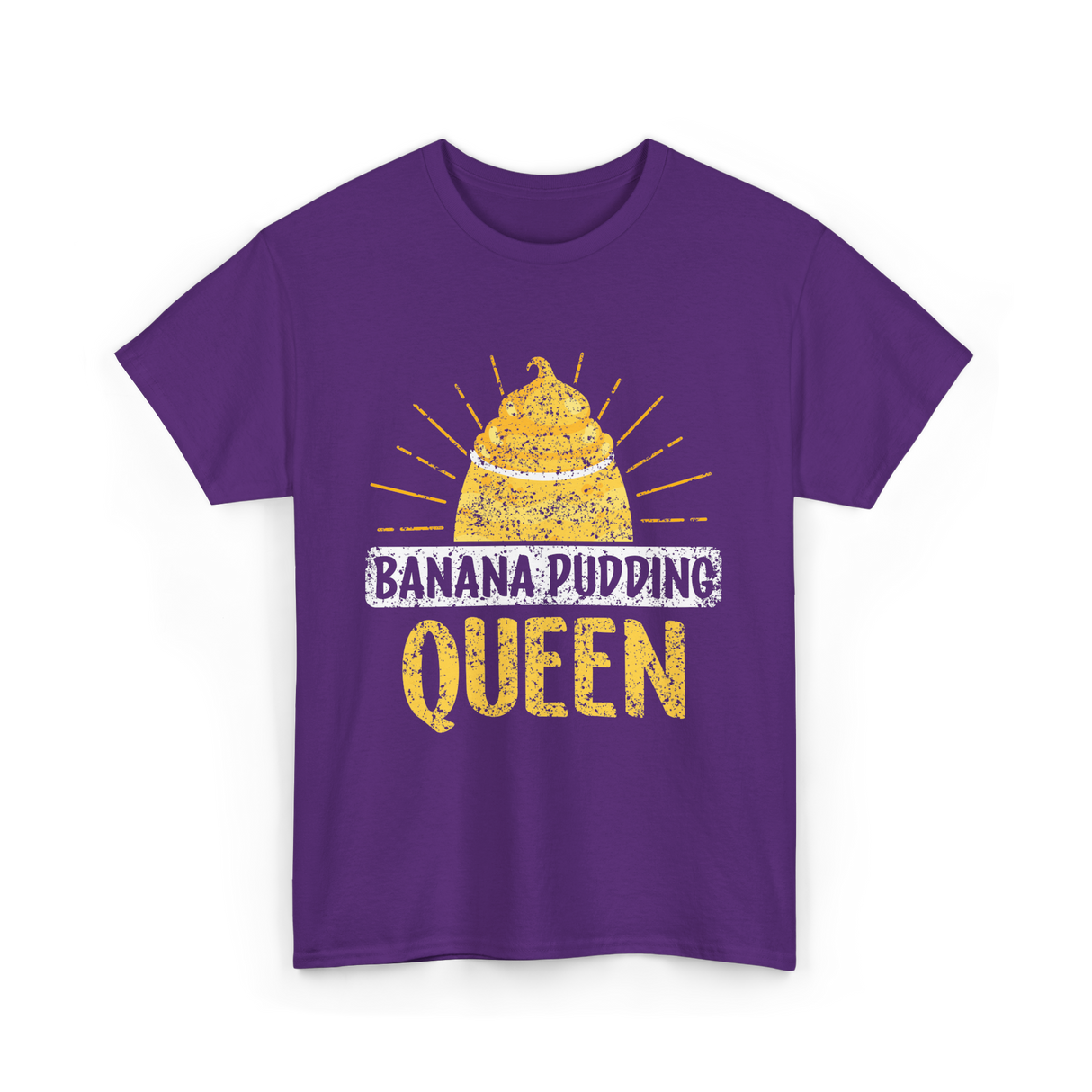 Banana Pudding Queen Cooking Dessert T-Shirt - Purple