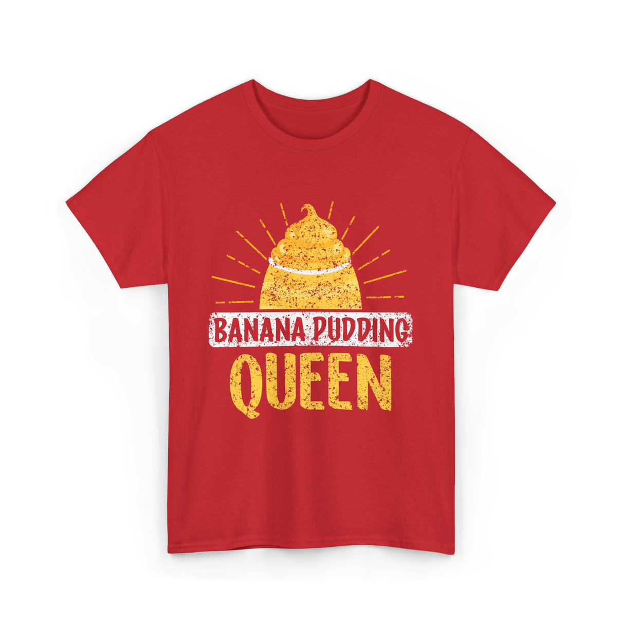 Banana Pudding Queen Cooking Dessert T-Shirt - Red