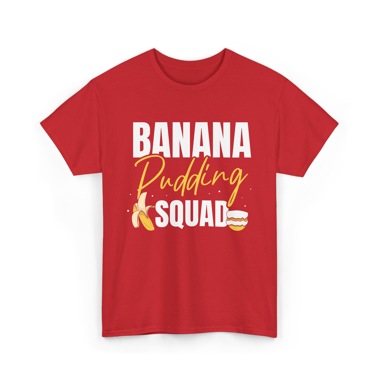 Banana Pudding Squad Dessert Cooking T-Shirt - Red