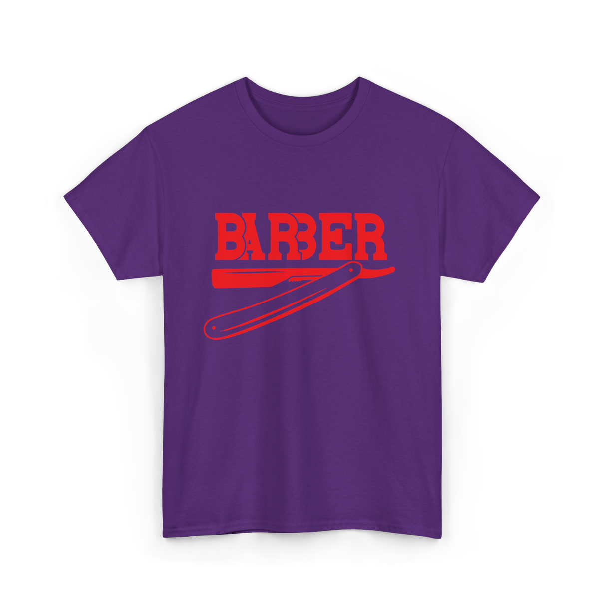 Barber Barbering Shaving Razor T-Shirt - Purple