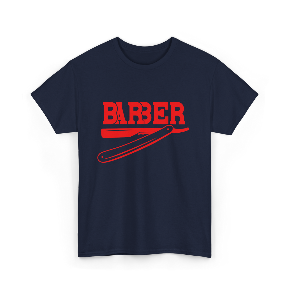 Barber Barbering Shaving Razor T-Shirt - Navy