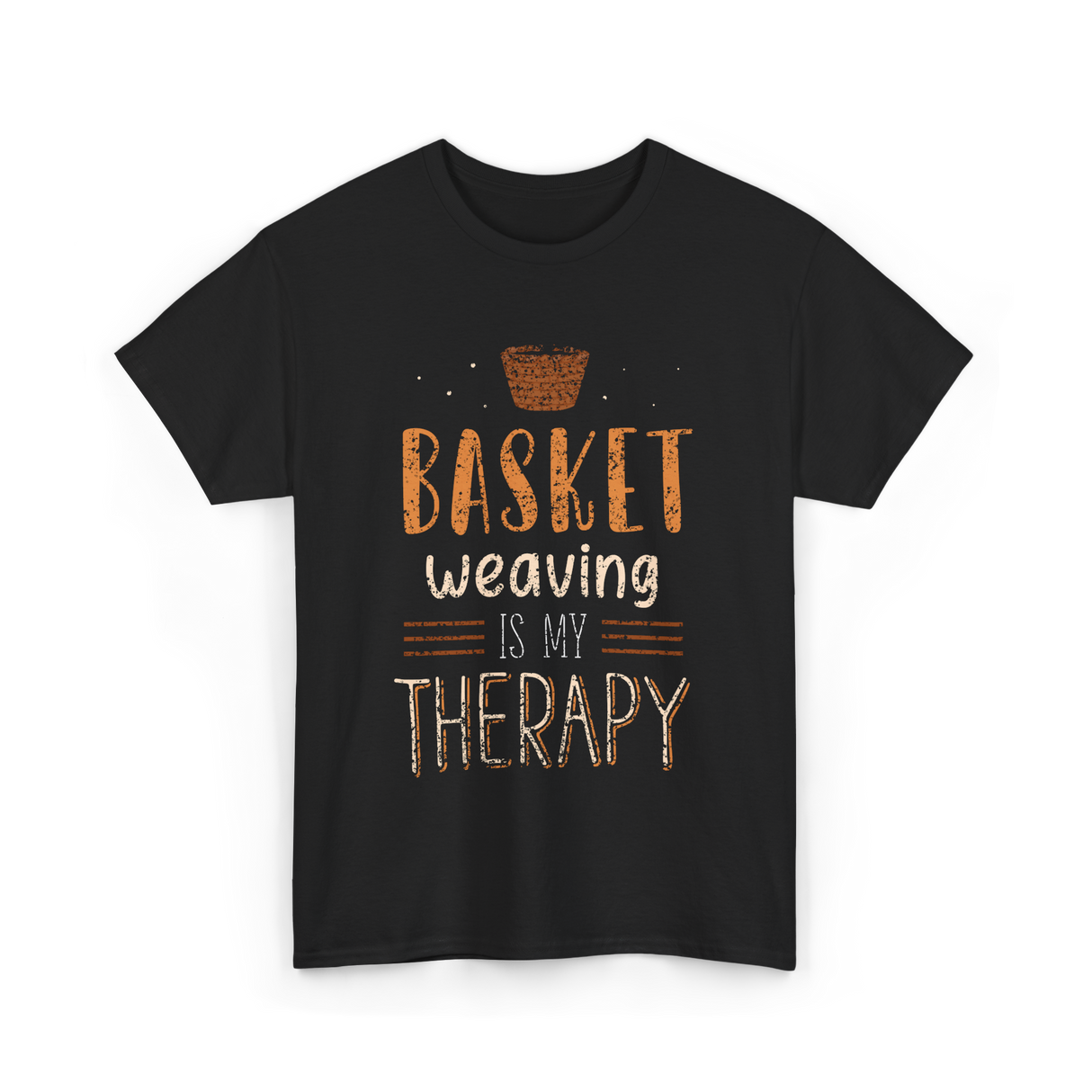 Basket Weaving Is My Therapy Weave T-Shirt - Black