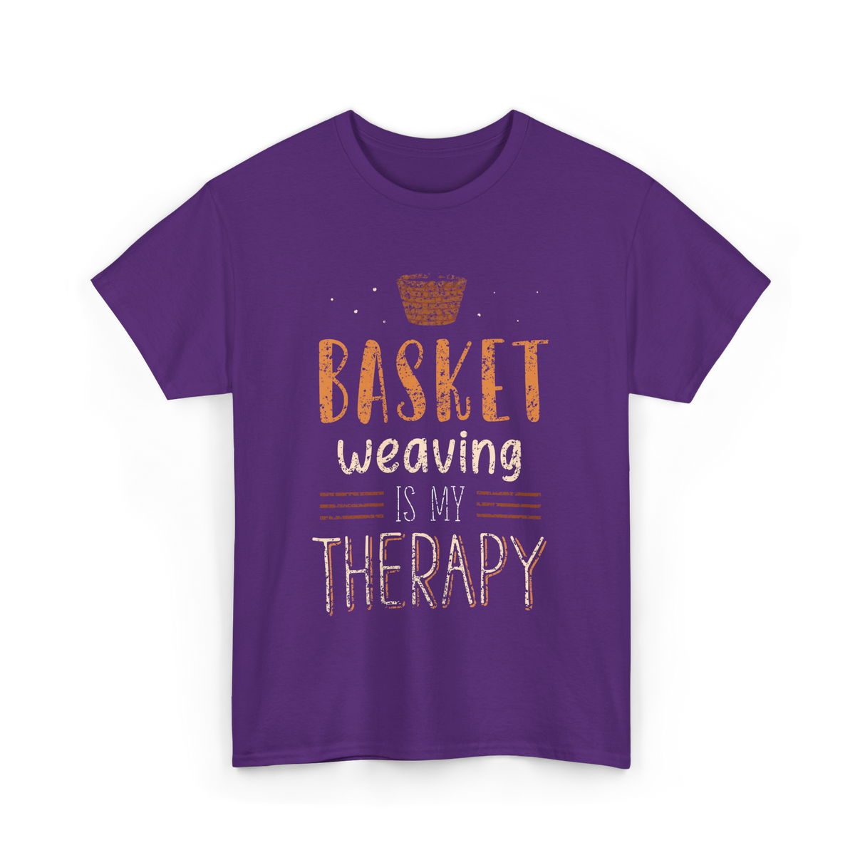 Basket Weaving Is My Therapy Weave T-Shirt - Purple