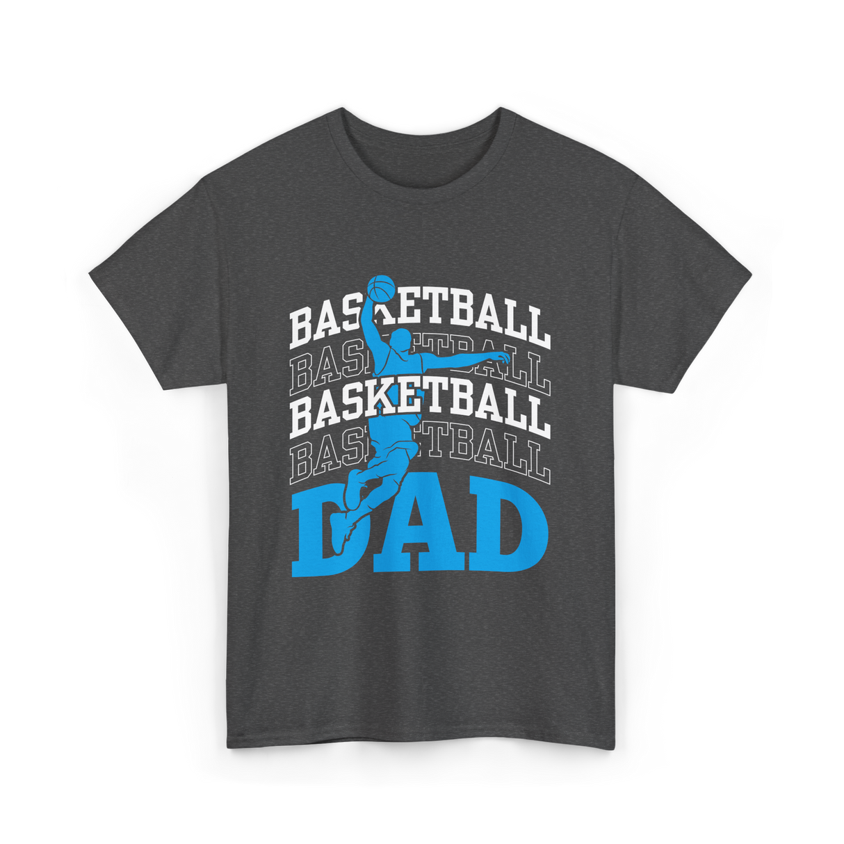 Basketball Dad Sports Player T-Shirt - Dark Heather