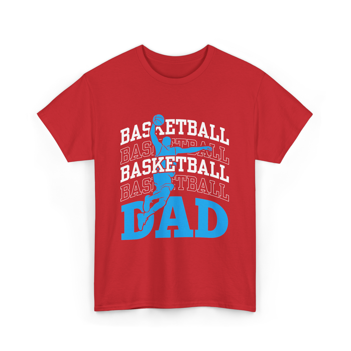 Basketball Dad Sports Player T-Shirt - Red
