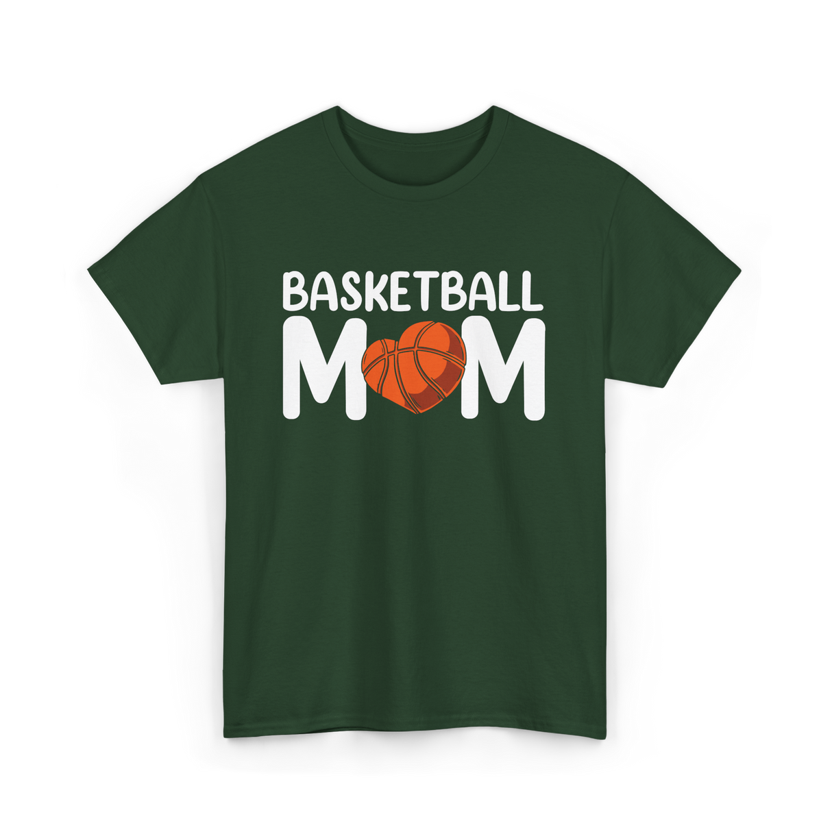 Basketball Mom Basketball T-Shirt - Forest Green