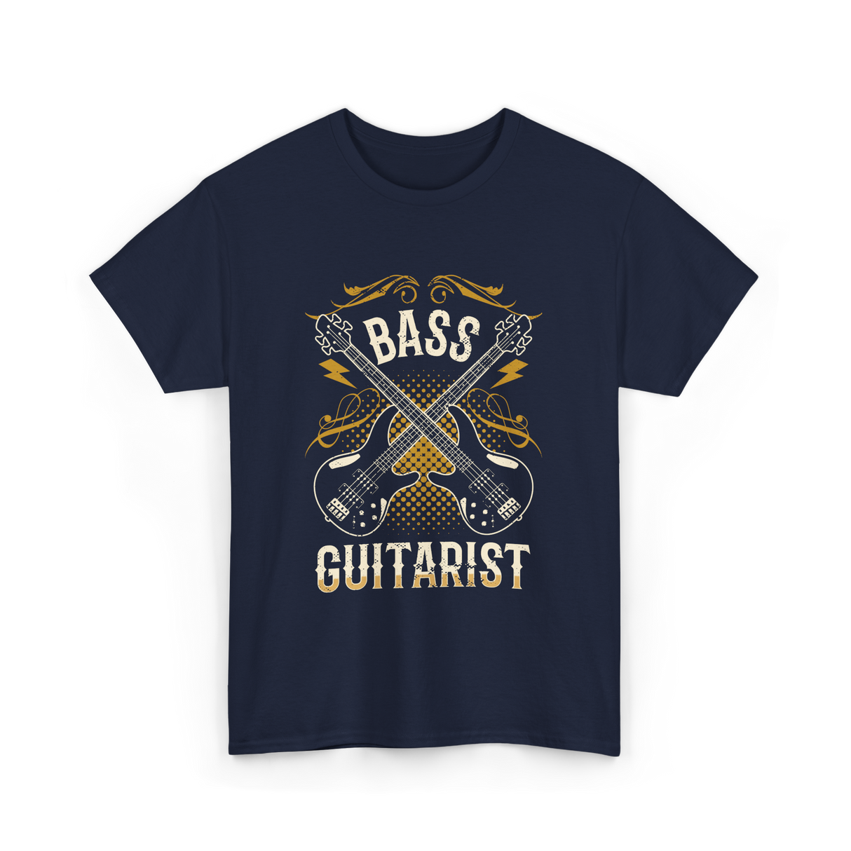 Bass Guitarist Musician Music Band T-Shirt - Navy