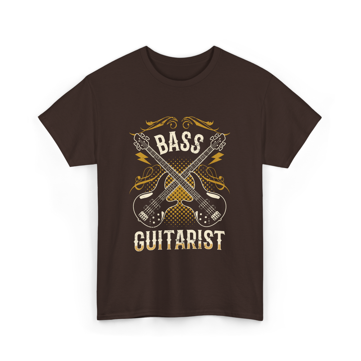 Bass Guitarist Musician Music Band T-Shirt - Dark Chocolate