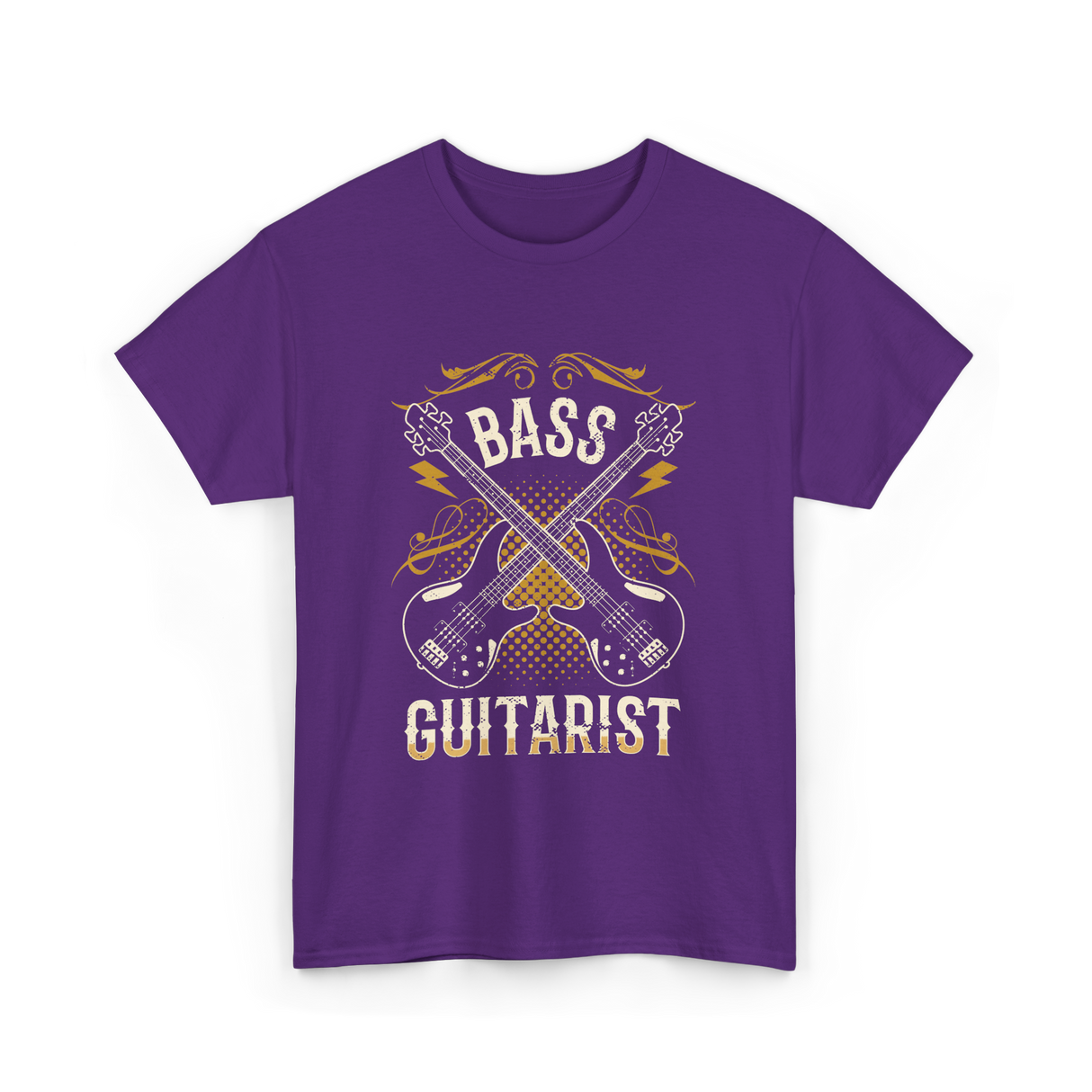 Bass Guitarist Musician Music Band T-Shirt - Purple