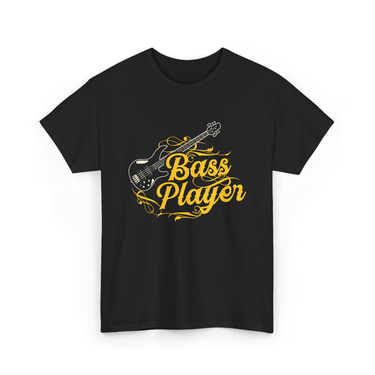 Bass Player Musician Guitar T-Shirt - Black