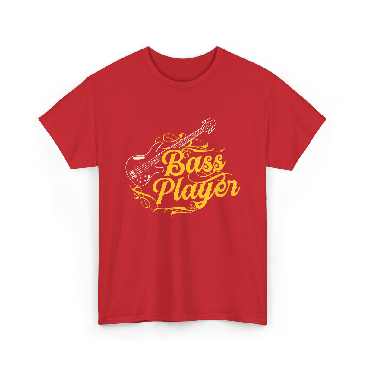 Bass Player Musician Guitar T-Shirt - Red