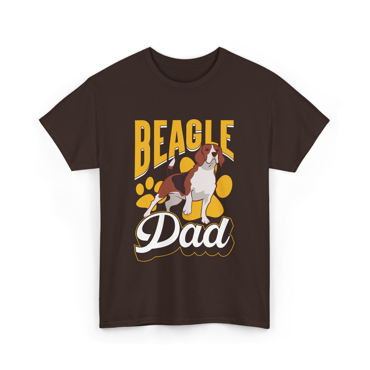 Beagle Dad Dog Lover Beagle T-Shirt - Dark Chocolate